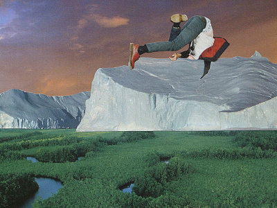 Ice Age Coming analogue collage cut future paste surrealism vintage