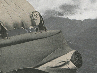 Itinerant analogue collage cut paste surrealism vintage