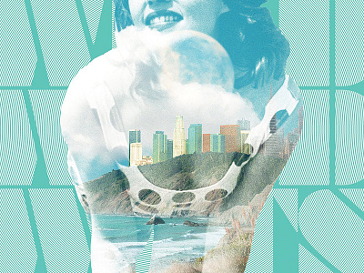 Wild Wild Wets 2012 West Coast Tour Poster collage graphic design psychedelia surreal type vintage