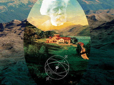 Celestial collage future graphic design illustration surrealism vintage