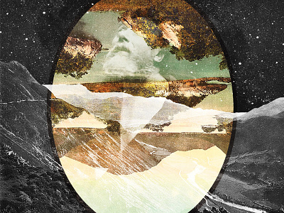 Celestial II collage future graphic design surrealism vintage