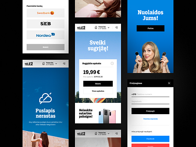 Tele2 Postpaid bold data design ecommerce eshop mobile mobile design mobile ui mobile ui design mobile uiux phone redesign screen tele2 telecom telecommunications ui uiuxdesign ux visual design