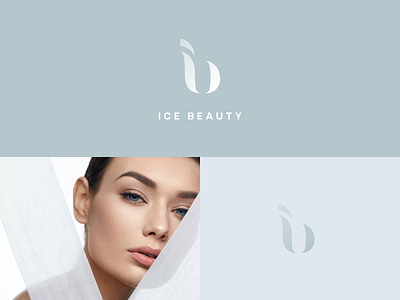 Ice logo beauty blue brand clean cold concept cosmetics design girl ice logo logo design logotype minimal monogram simple skin skincare vector