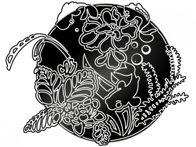 Fishbowl art digital art illustration line art