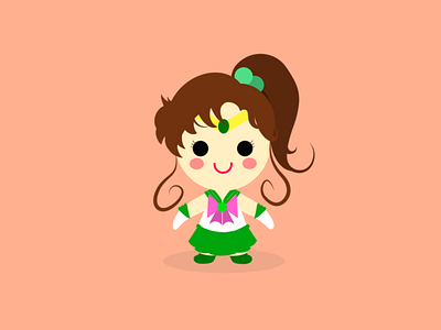 Sailor Jupiter art cute digital art digital painting fan art illustration sailor moon sailor venus