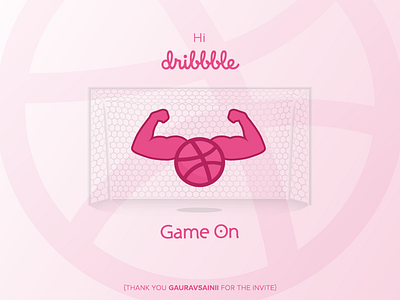 Dribbble Game debut firstshot football game gameon goal gym illustration pink soccer