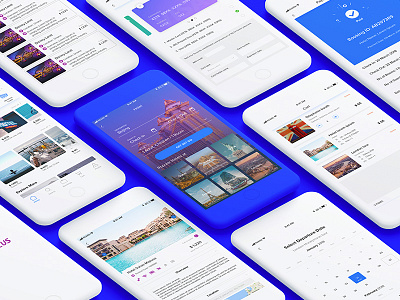 Travel Booking App app blue booking travel ui