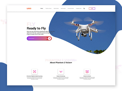 Drone Concept Website concept drone gradient phantom ui website