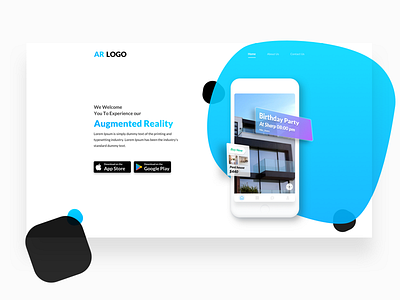 Augmented Reality Landing page application ar augmented landingpage reality sketchapp website