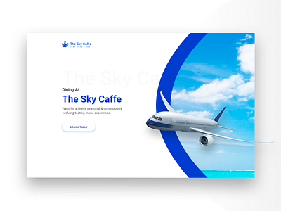 The Sky Caffe airplane caffe design restaurant sketchapp ui website