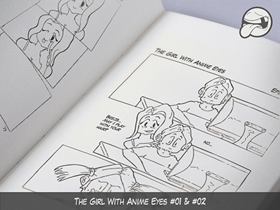 The Girl With Anime Eyes 01 & 02 anime comic comics couple drawing funny humor jokes life love sketch strip