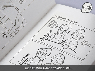 The Girl With Anime Eyes 03 & 04 anime comic comics couple drawing funny humor jokes life love sketch strip