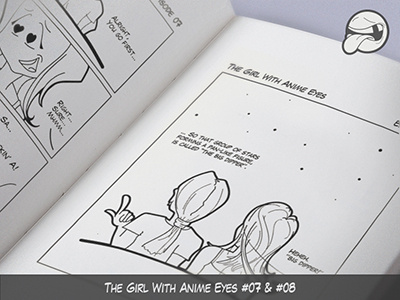 The Girl With Anime Eyes 07 & 08 anime comic comics couple drawing funny humor jokes life love sketch strip