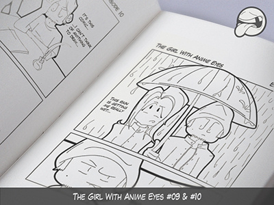 The Girl With Anime Eyes 09 & 10 anime comic comics couple drawing funny humor jokes life love sketch strip