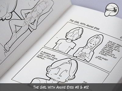 The Girl With Anime Eyes 11 & 12 anime comic comics couple drawing funny humor jokes life love sketch strip