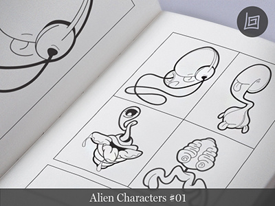 Alien Characters 01 alien brand cartoon comic design drawing fun funny icon illustration logo t shirt