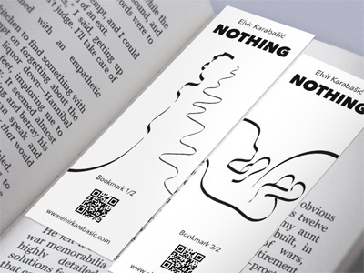 NOTHING - A novel by Elvir Karabašić book bookmarks books design drama illustration novel novelist prose thriller words writer
