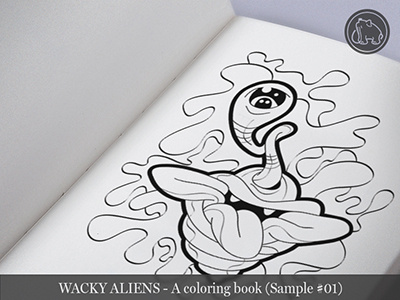 Wacky Aliens - A coloring book / Preview 01 adult coloring book alien aliens art book children coloring book illustration kids new novel wacky