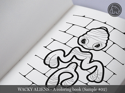 Wacky Aliens - A coloring book / Preview 02 adult coloring book alien aliens art book children coloring book illustration kids new novel wacky