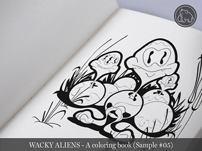 Wacky Aliens - A coloring book / Preview 05 adult coloring book alien aliens art book children coloring book illustration kids new novel wacky