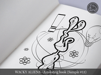 Wacky Aliens - A coloring book / Preview 13 adult coloring book alien aliens art book children coloring book illustration kids new novel wacky