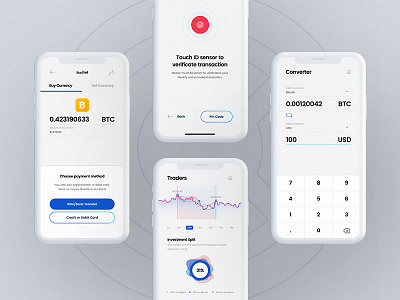 Cryptocurrency Mobile Application app brand crypto cryptocurrency data idealui infographics mobile sketch template ui ui kit