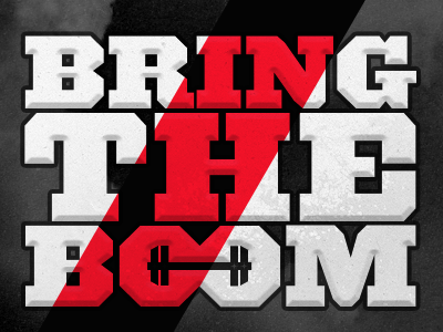 Bring The Boom 001 bevel block clouds grime red rugby sports texture type typo typography urban