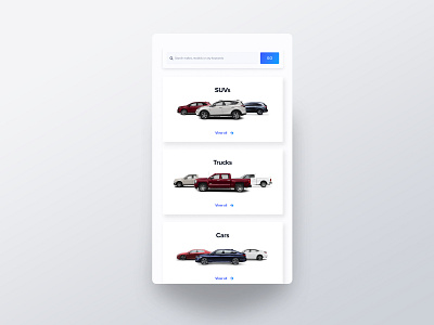 Mobile UI for Car Dealer Website Refresh