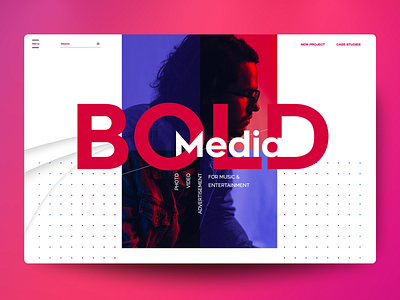 Bold Website Concept concept gradient graphic hero banner intense pink psd purple red web design website website concept