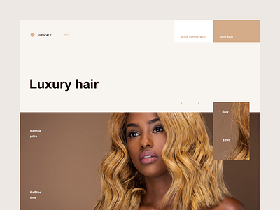 Future Luxe Hair Salon clean future gold golden hair salon hairstyle luxury minimal modern structure ui web design website website concept