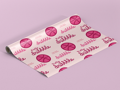 Dribbble Pattern on Gift Wrapping Paper dribbble ball illustration mock ups pattern design