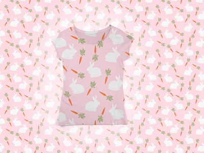 Farm Animal Pattern - Rabbit clothes farm animals fashion illustration pattern pattern design pink seamless seamless pattern surface pattern tshirt