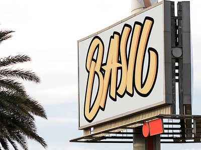 Basil custom font graffiti illustrator lettering photoshop typography