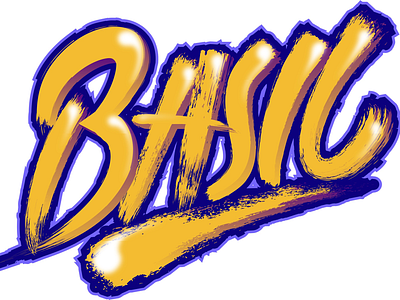 Basil lettering vector handlettering illustrator logotype vector