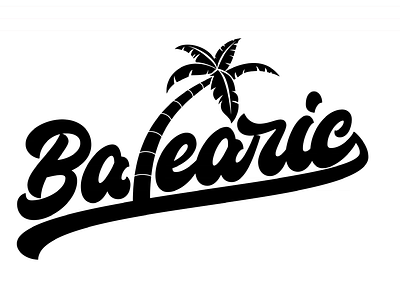 Balearic illustrator lettering logo procreate typography
