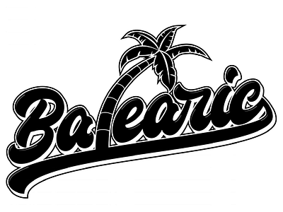 Balearic illustrator lettering logo procreate typography