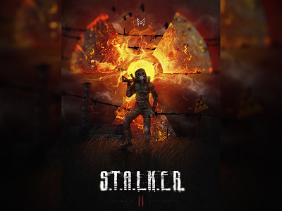 S.T.A.L.K.E.R. 2 Fan art apocalypse art chernobyl danger fire game pripyat stalker stalker 2 two арт припять сталкер сталкер 2 чаэс чернобыль