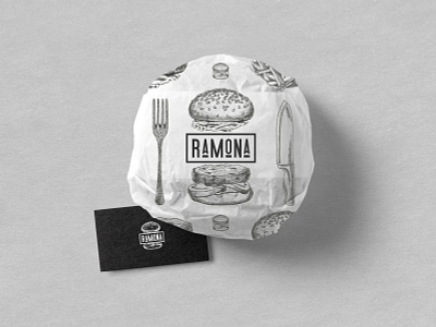 RAMONA - FAST FOOD BISTRO brand brand identity branding design logo logodesign strategy traditional