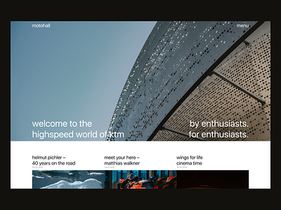 #023 KTM Motohall baturindesign concept dayliui design dribbble minimal moto product design ui ux