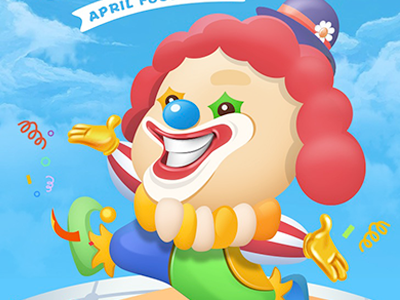 April fools'day clown foolsday