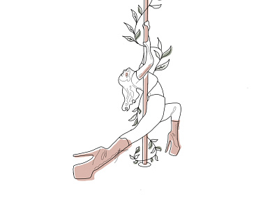 Pole Dancing Illustration