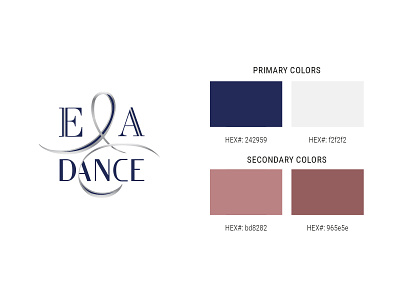 E&A Dance Color Scheme ballroom ballroom dance branding graphic design logo logo design