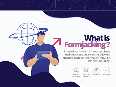 Formjacking Infographic brand branding design icon illustration infographic infographic design logo minimal typeface typogaphy typography ui ux