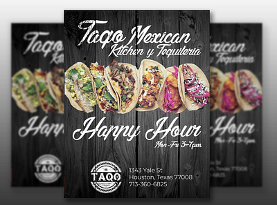 Mexican Food Flyer flat flyer flyer design food food app illustration mexican minimal poster