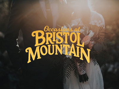 Occasions at Bristol Mountain (event logo) brand branding design flat icon logo logo design minimal typography vector wordmark