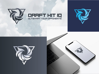 Abstract Logo Mark - Draft Kit IQ animal art app branding brand branding golden ratio icon logo design minimal phoenix phoenix logo triangle