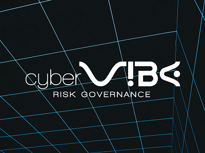 Logo for CyberVIBE - Cyber Risk Platform abstract mark blue brand branding clean design flat icon identity illustrator lettering logo logo design minimal mockup type typography vector website wordmark