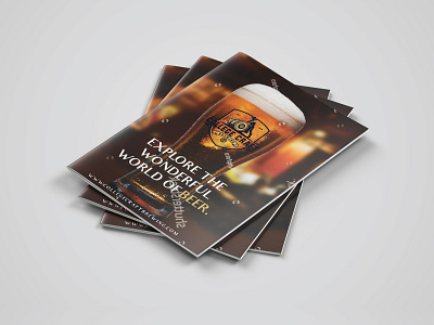 Beer Brochure a4 beer beer can bi fold brand branding brochure brush design flat flyer leaflet logo tri fold