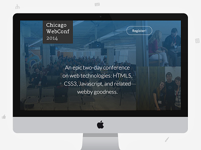 #ChicagoWebConf conference gradient icons lato mac webdesign