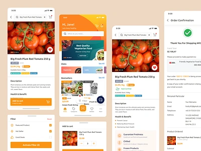 Friendly Vegetarian mobile app app diets eat ecommerce food fresh health ios market marketplace meal mobile shop singapore ui ux vegan vegetables vegetarian